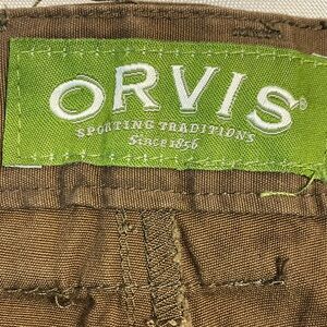 Orvis Brown Cargo Shorts 36 Utility Outdoor Tactical Cotton Pockets D-Ring
